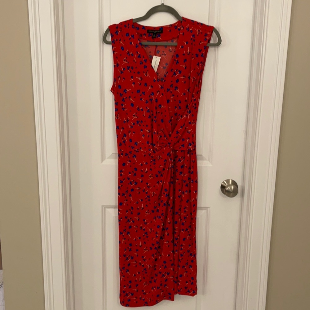 Floral red dress
